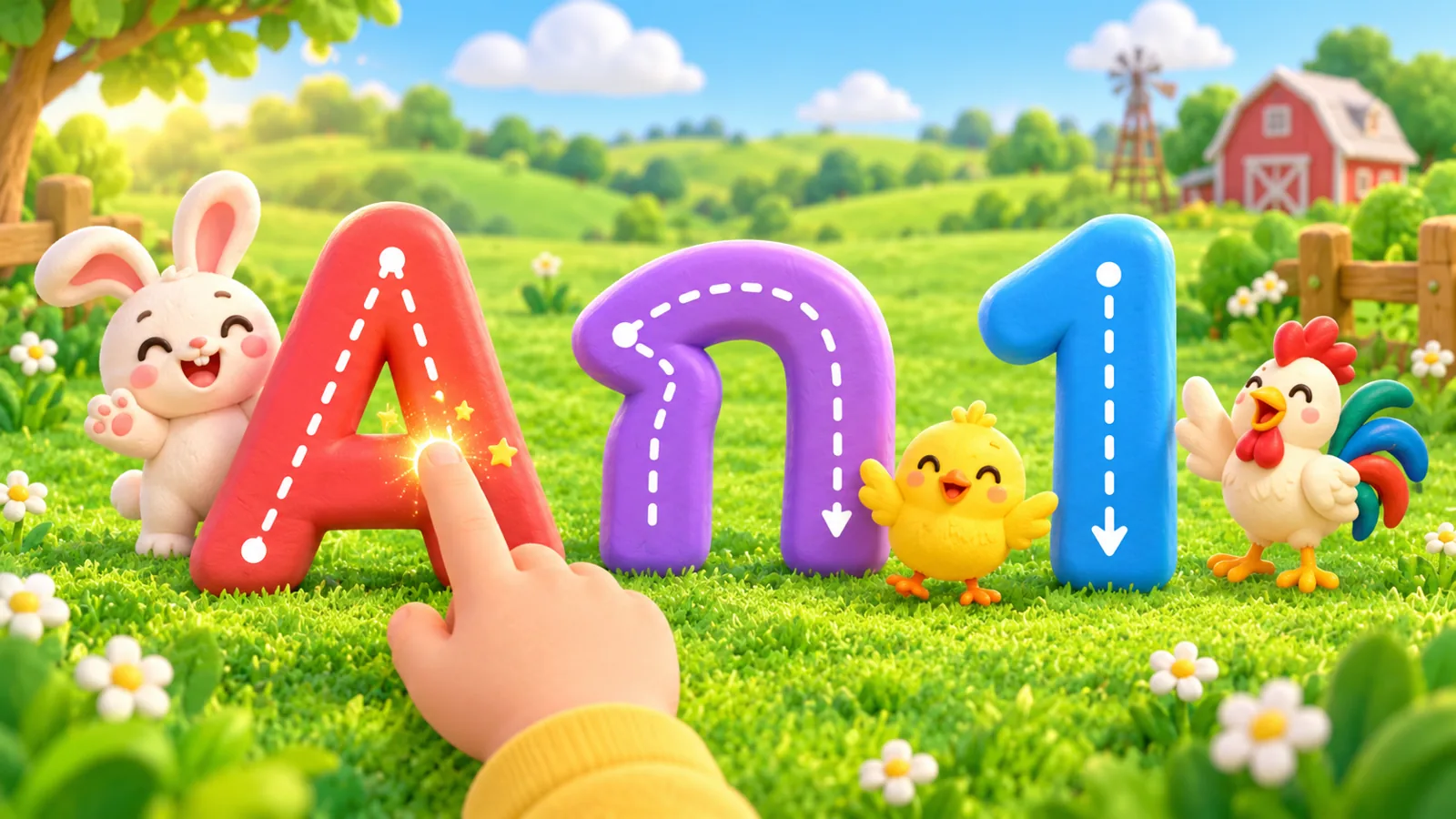ฝึกเขียน ABC กขค 123 เกมลากเส้นตัวอักษรและนับเลขสำหรับเด็ก เล่นฟรี