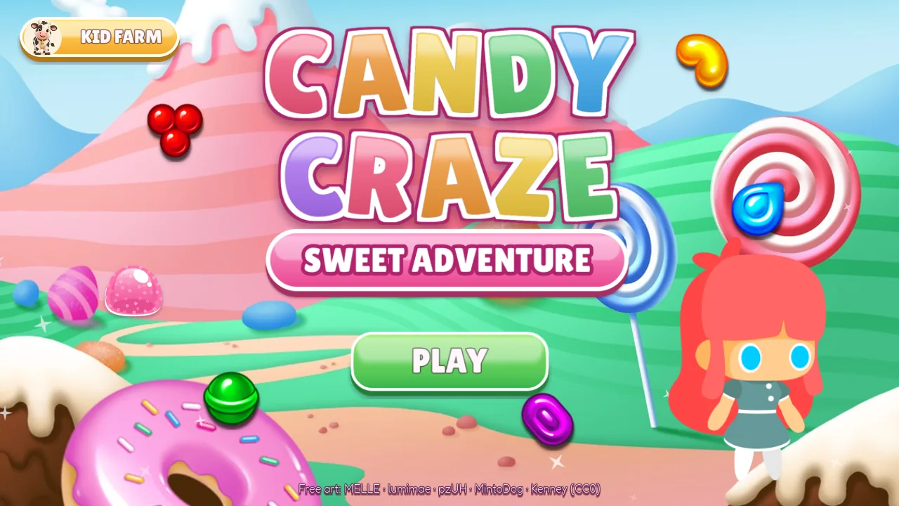 ภาพหน้าแรกของเกมลูกอมหรรษา Candy Craze