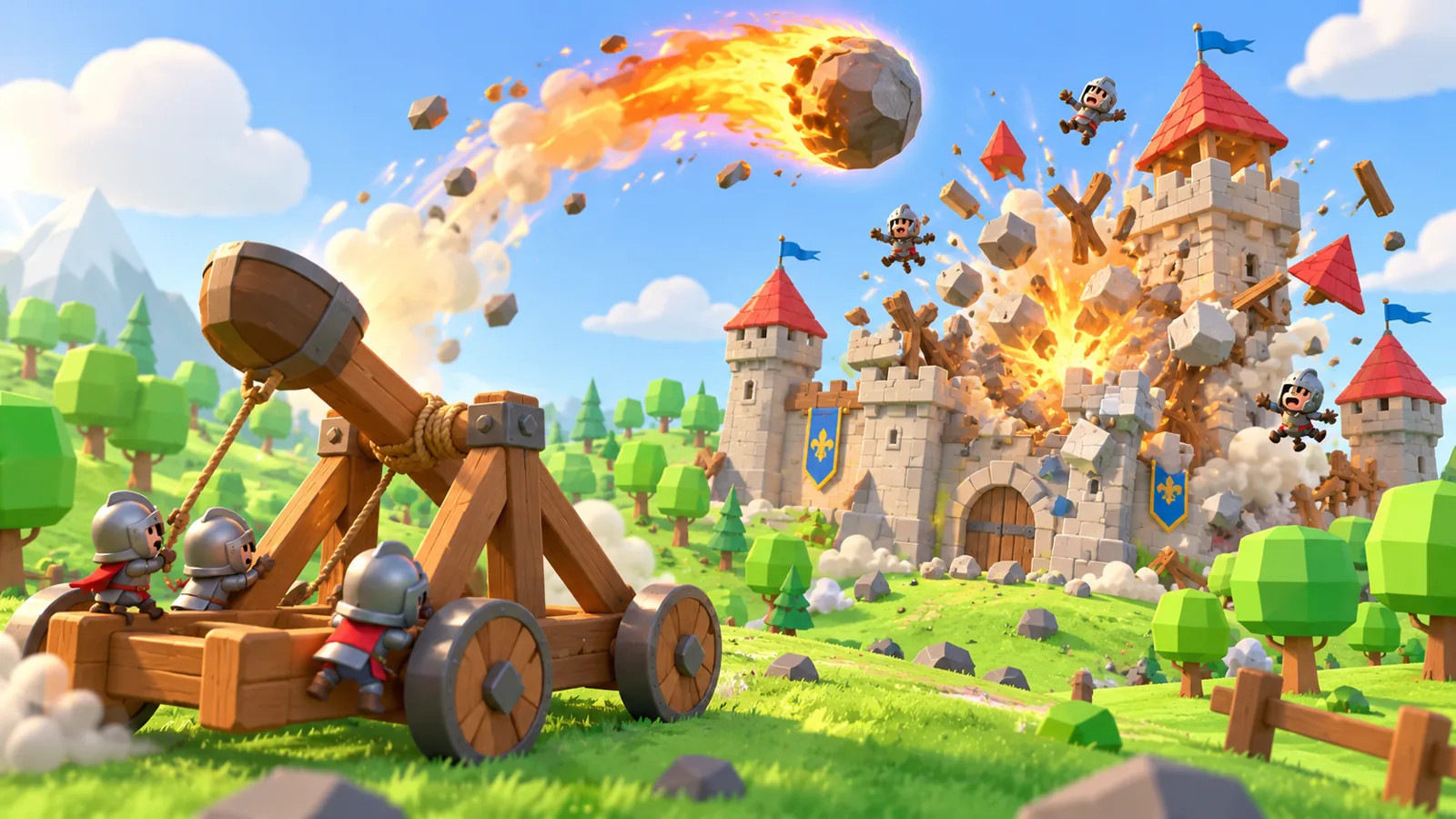 ถล่มป้อม! SIEGE BASH เกมเครื่องยิงหิน 3D เล่นฟรี วิธีเล่นและเคล็ดลับ
