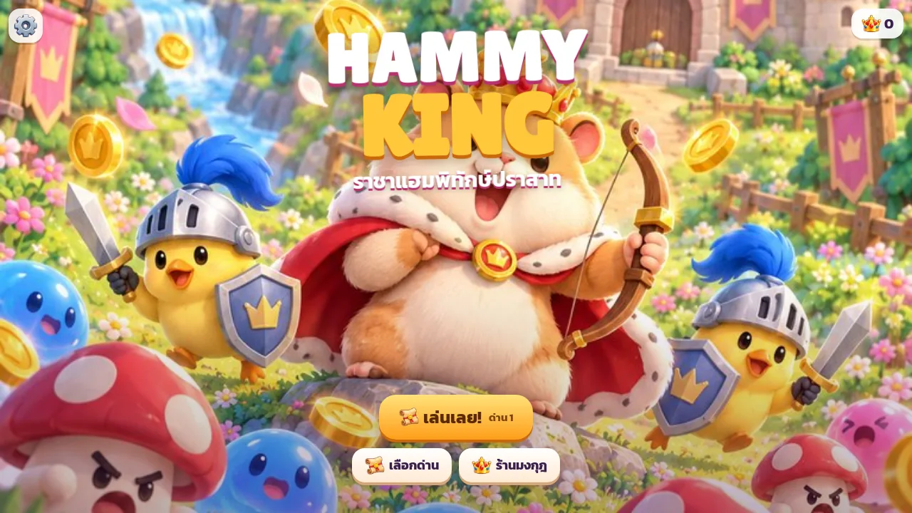 ภาพหน้าแรกของเกมราชาแฮมพิทักษ์ปราสาท HAMMY KING