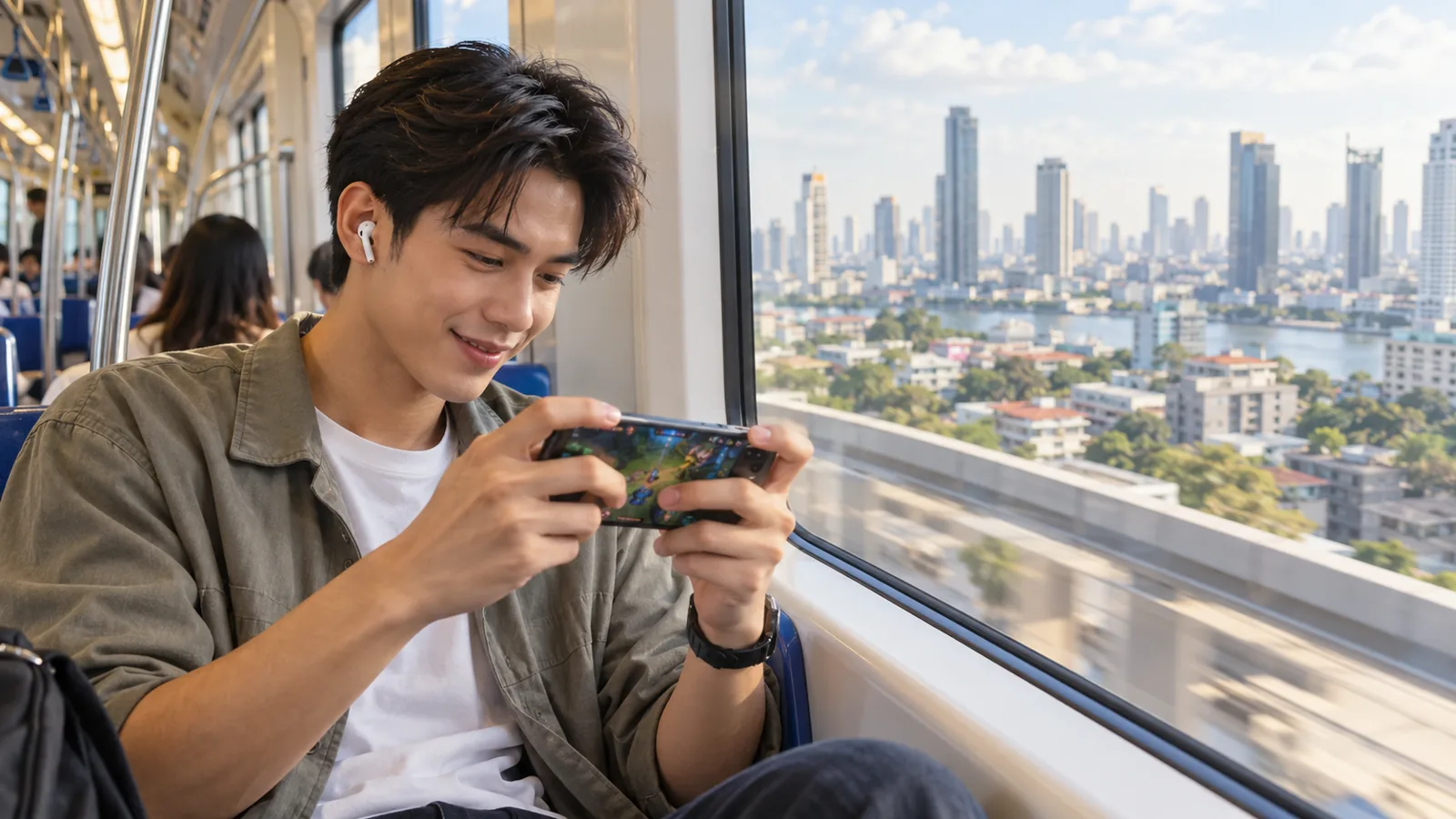 ภาพประกอบการเล่นเกมบนเว็บผ่านมือถือ
