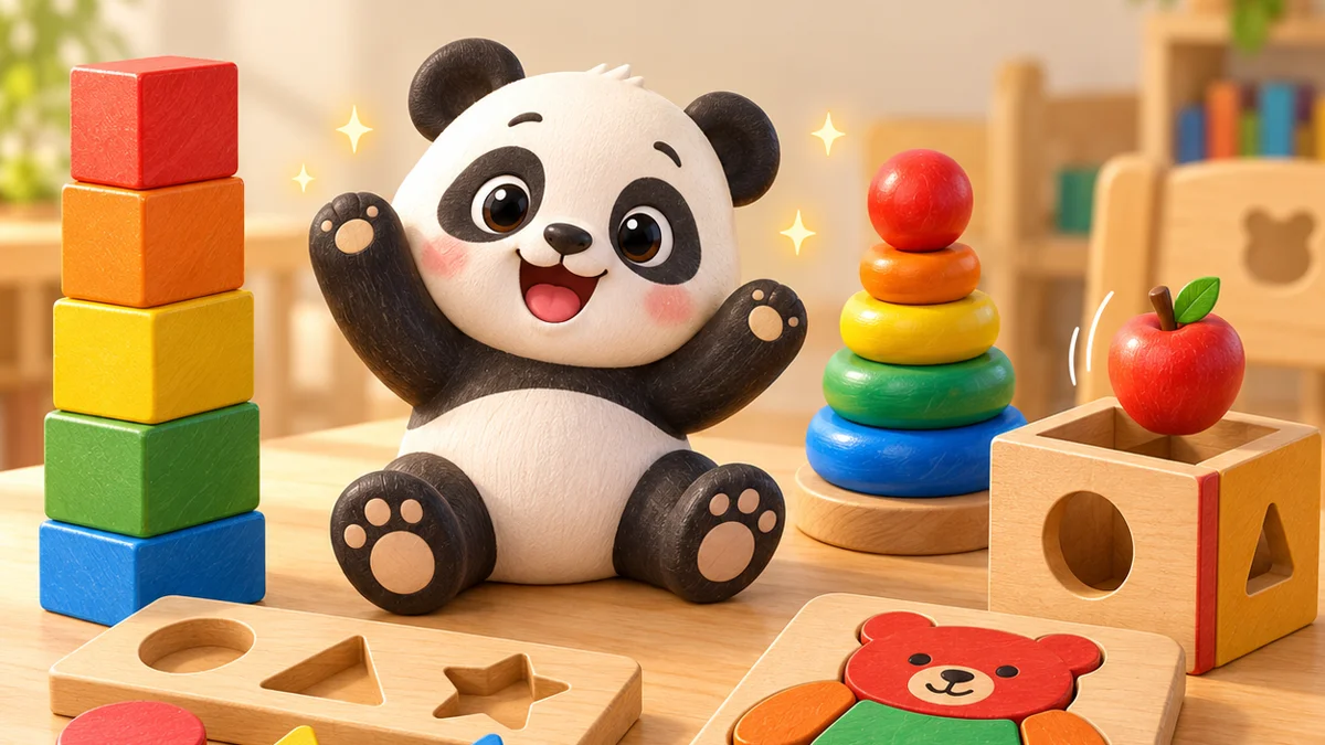 ของเล่นไม้ 3D เกมใหม่ในฟาร์มของหนู ต่อบล็อก หยอดรูปทรง จิ๊กซอว์ เล่นฟรี